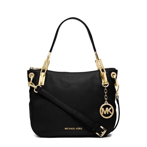 michael kors medium black handbag|michael kors medium shoulder bag.